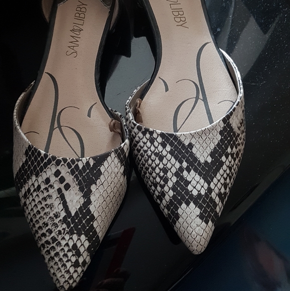 Sam & Libby snake Print Flats - Picture 1 of 4